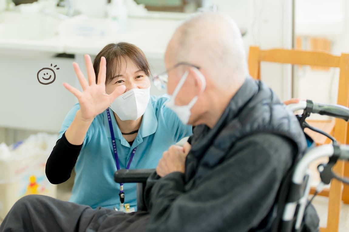 職員とのコミュニケーションも通所の楽しみ